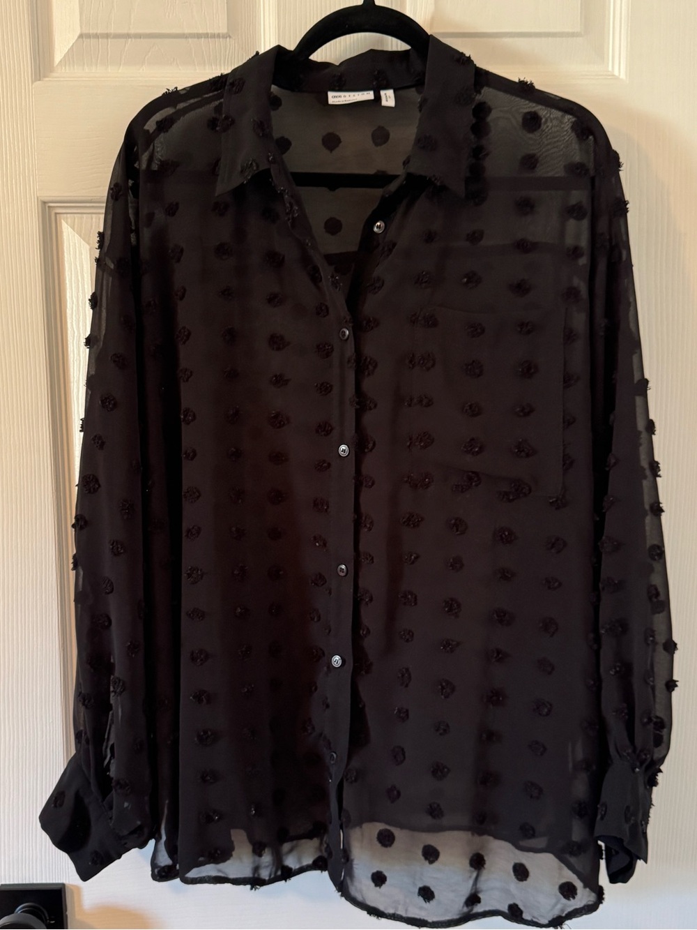 ASOS Design Curve Oversize Mesh Button Up Shirt